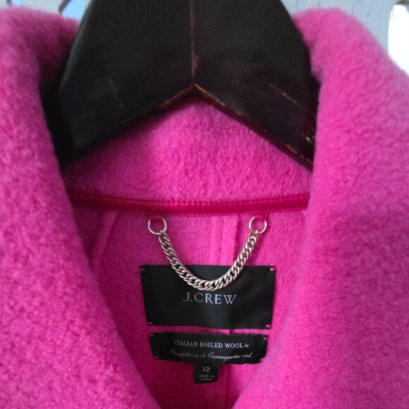 J Crew Lady Coat In Italian Boiled Wool - Light Fuchsia - 12 - Picture 5 of 7